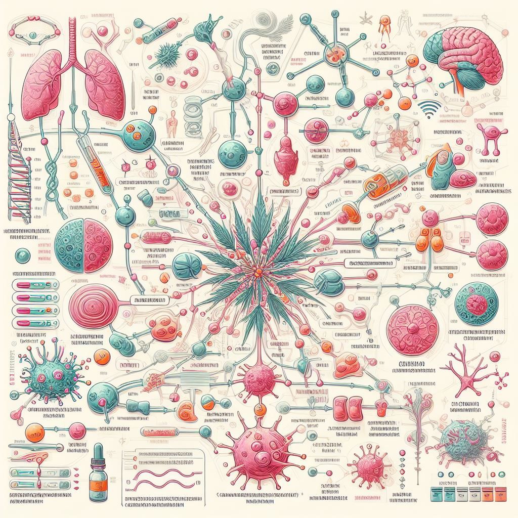 graphic illustration of the link between the endocannabinoid system and immune system