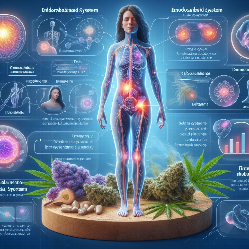 A woman with bio and health objects around her.