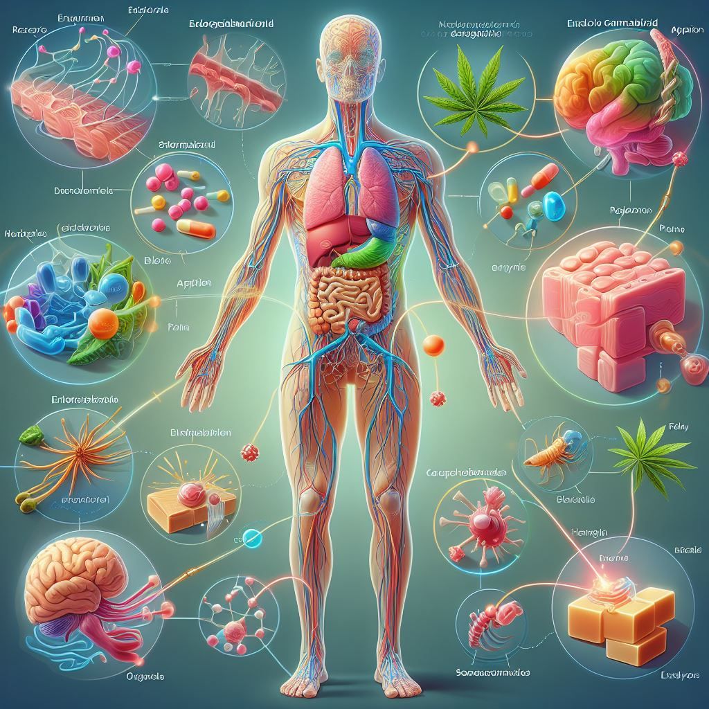 graphic of the human body to represent the human endocannabinoid tone.