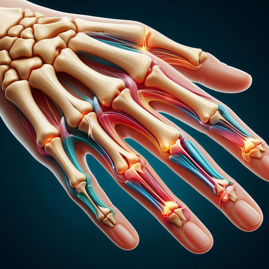 computer generated image of osteoarthritis in hand