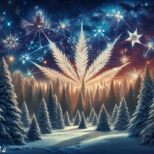 computer generated image of the winter solstice in combination with the endocannabinoid system